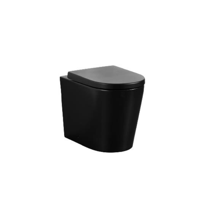 NEO MATTE BLACK RIMLESS IN WALL TOILET PAN