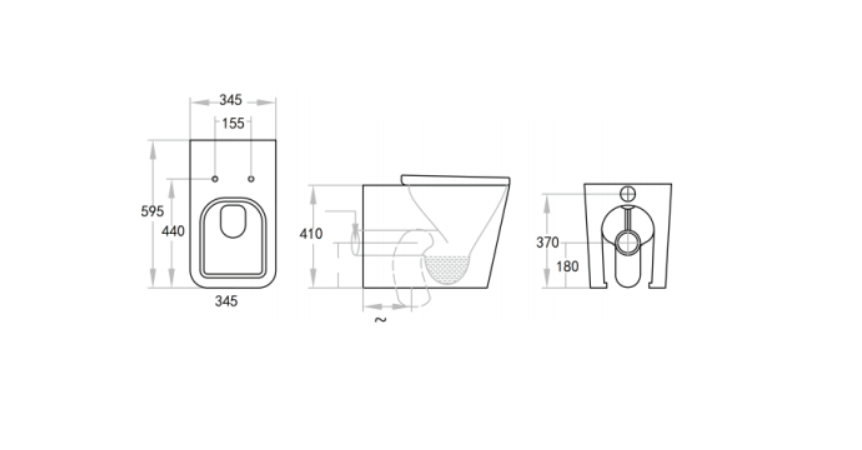 UBER SQUARE IN WALL TOILET