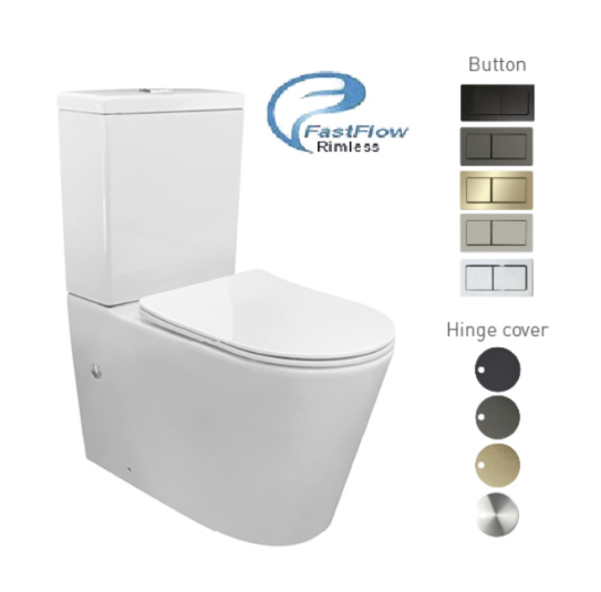 JESS-II RIMLESS GLOSS WHITE TOILET ZENMO ECT
