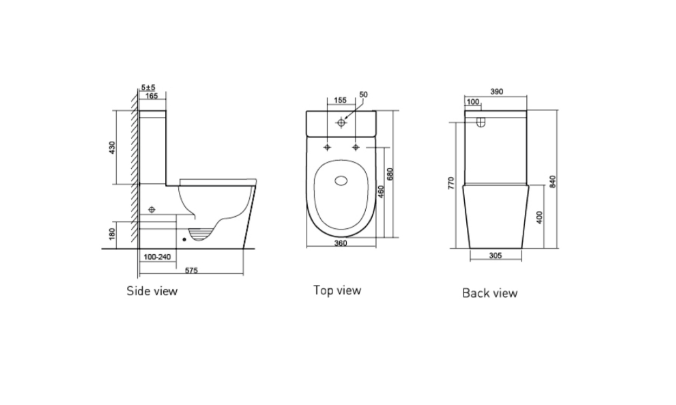 JESS-II RIMLESS GLOSS WHITE TOILET ZENMO ECT