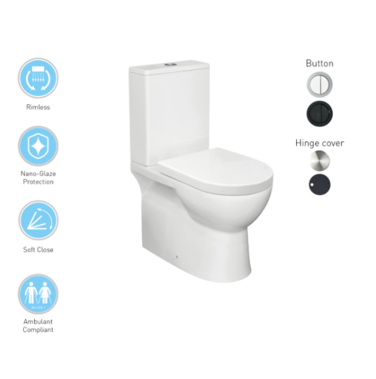BIANCO-II RIMLESS GLOSS WHITE TOILET ZENMO