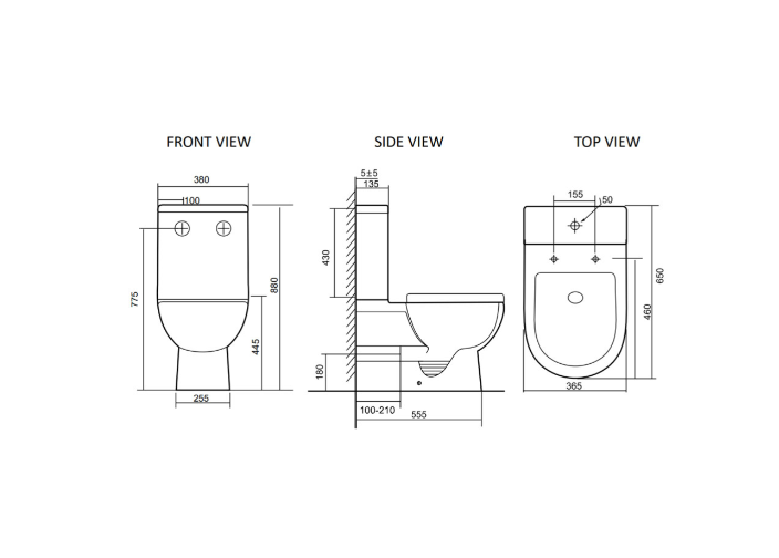 BIANCO-II RIMLESS GLOSS WHITE TOILET ZENMO