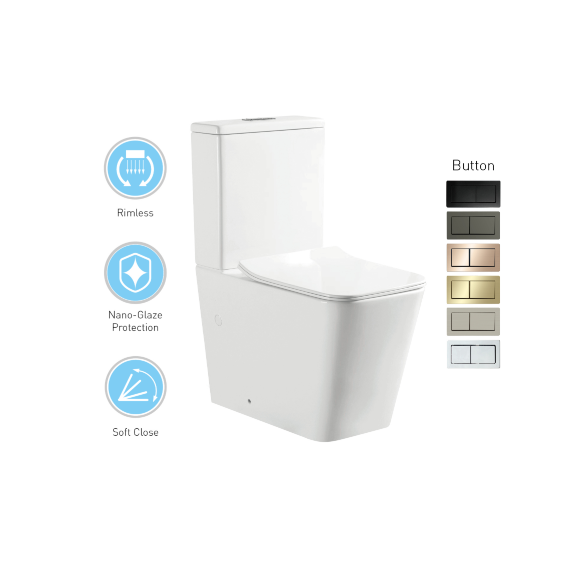 ACQUA-II RIMLESS GLOSS WHITE TOILET ZENMO