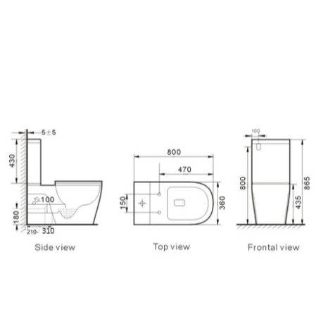 EXTRA CARE DISABLED RIMLESS TOILET SUITE ZENMO