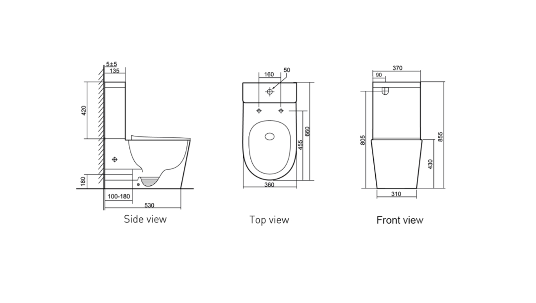 MILAN TORNADO GLOSS WHITE TOILET ECT ZENMO