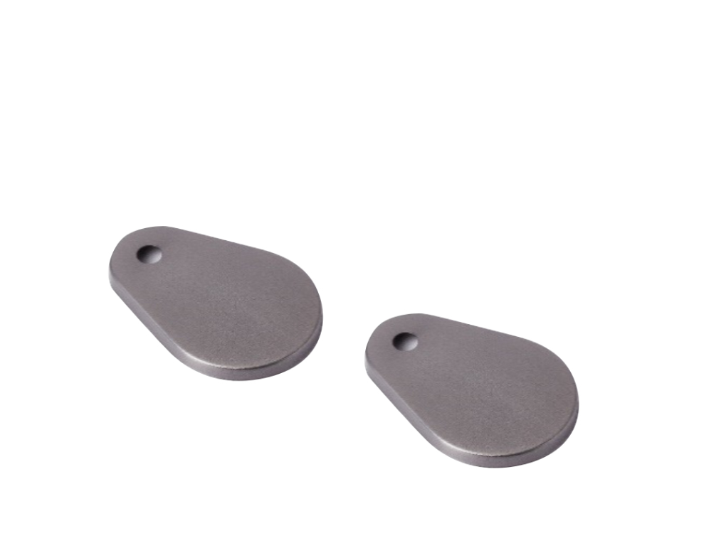 GUNMETAL TEAR DROP TOILET HINGE COVERS