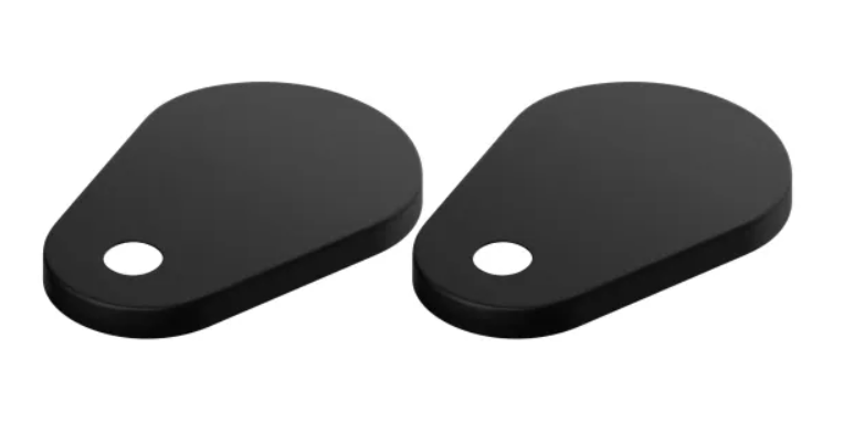 MATTE BLACK TEAR DROP TOILET HINGE COVERS