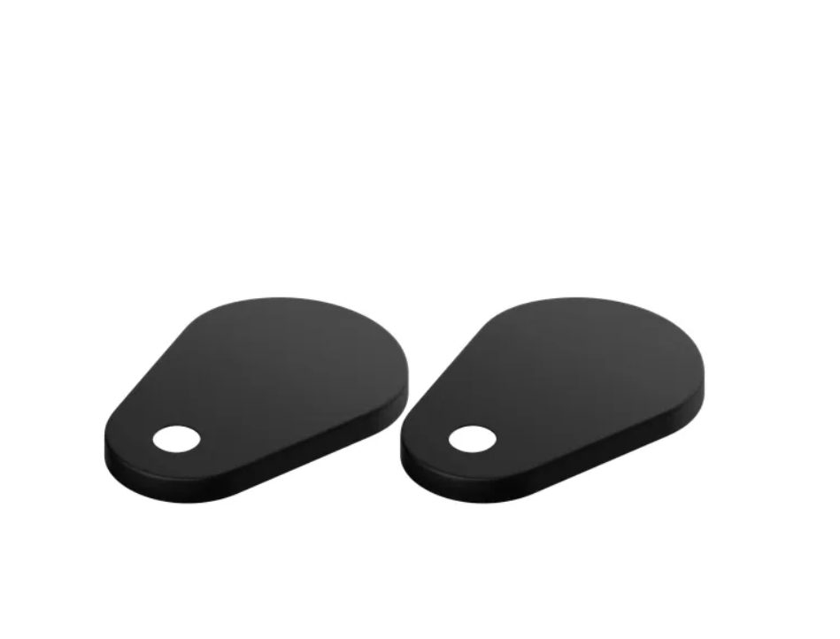 MATTE BLACK TEAR DROP TOILET HINGE COVERS