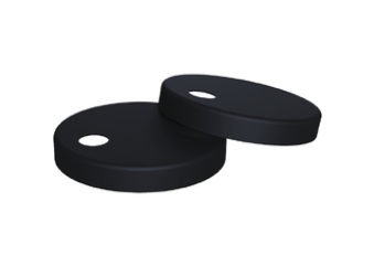 MATTE BLACK ROUND TOILET HINGE COVERS