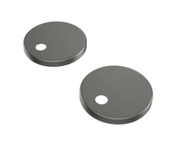 GUNMETAL ROUND TOILET HINGE COVERS