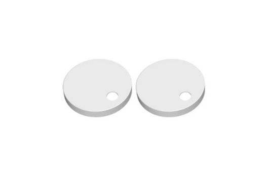CHROME ROUND TOILET HINGE COVERS