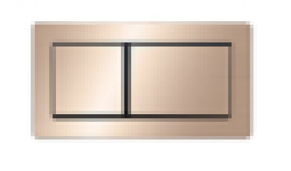 CHAMPAGNE COPPER RECTANGLE CISTERN BUTTON