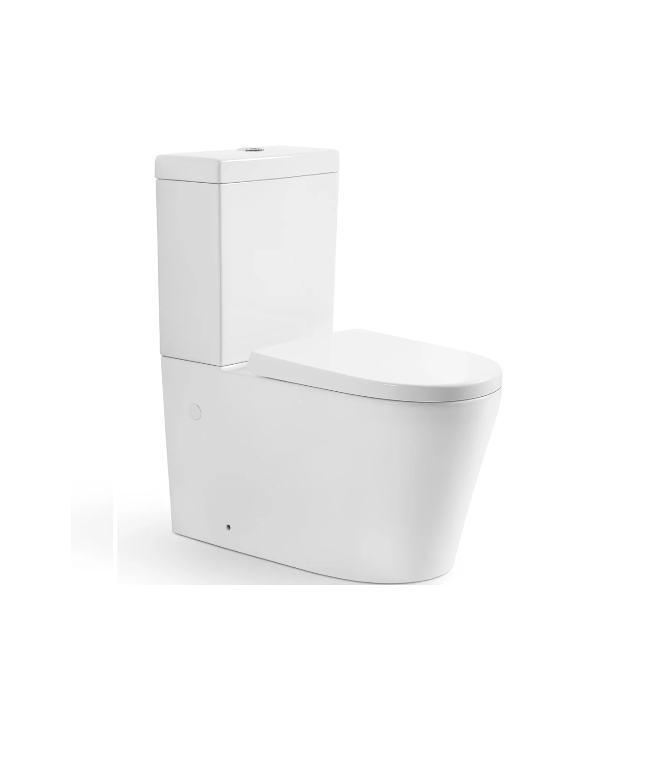 NEO  1   RIMLESS WALL FACED TOILET GLOSS WHITE thick seat