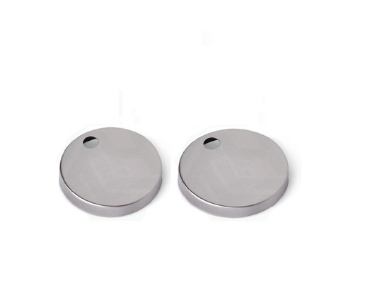 BRUSHED NICKEL ROUND TOILET HINGE COVERS