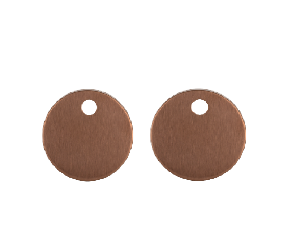 CHAMPAGNE COPPER ROUND TOILET HINGE COVERS