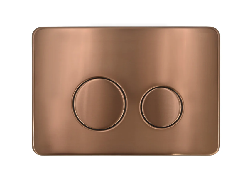 CHAMPAGNE COPPER INWALL CISTERN BUTTON - for BRAVO/CLOE/BELLA toilets