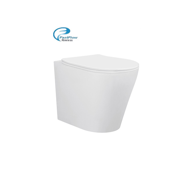 BRAVO-II RIMLESS IN-WALL FLOOR BACK TO WALL TOILET