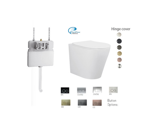 BRAVO-II RIMLESS IN-WALL FLOOR BACK TO WALL TOILET