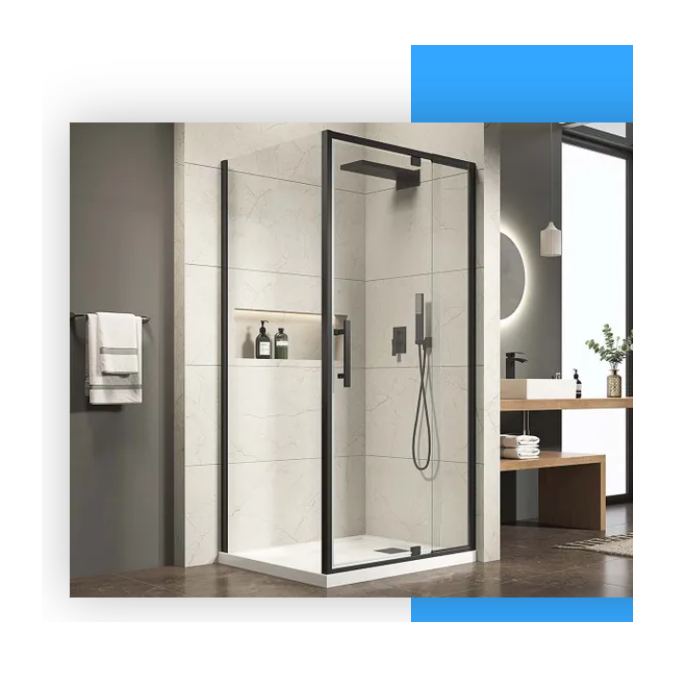 900 x 1200 POLYMARBLE SHOWER BASE - rear outlet waste