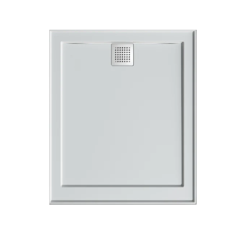820 x 900 POLYMARBLE SHOWER BASE - rear outlet waste