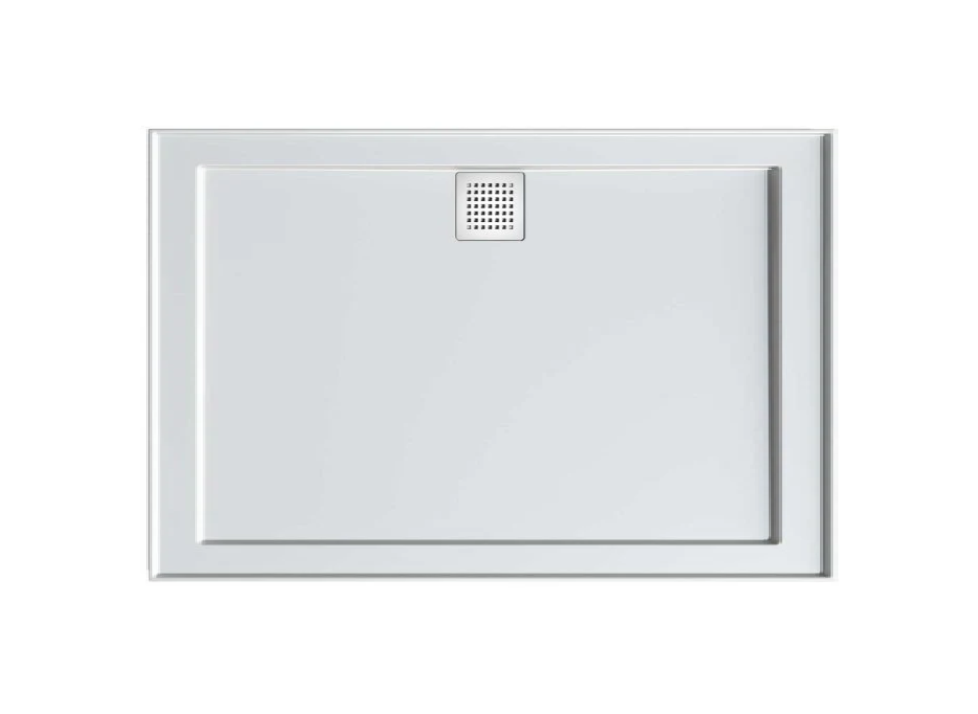 1000 x 820 POLYMARBLE SHOWER BASE - rear outlet waste