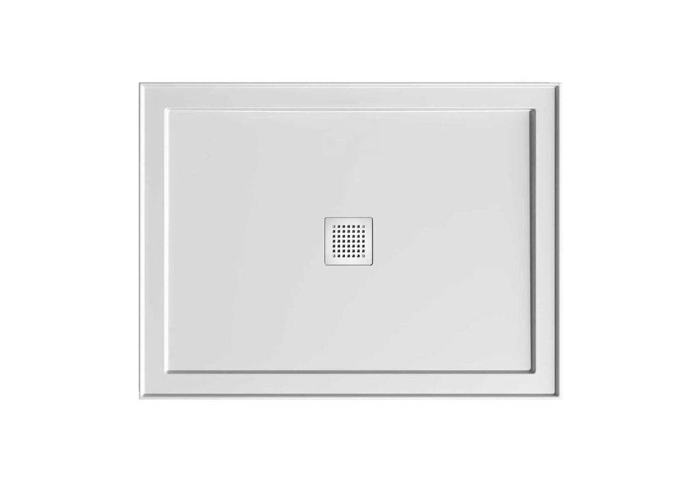 1200 x 900 POLYMARBLE SHOWER BASE - centre outlet waste