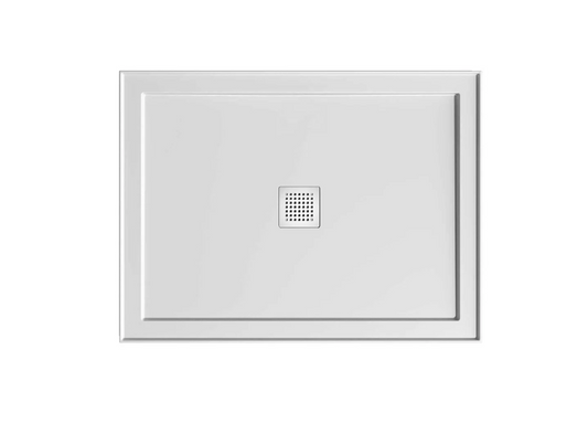1200 x 900 POLYMARBLE SHOWER BASE - centre outlet waste