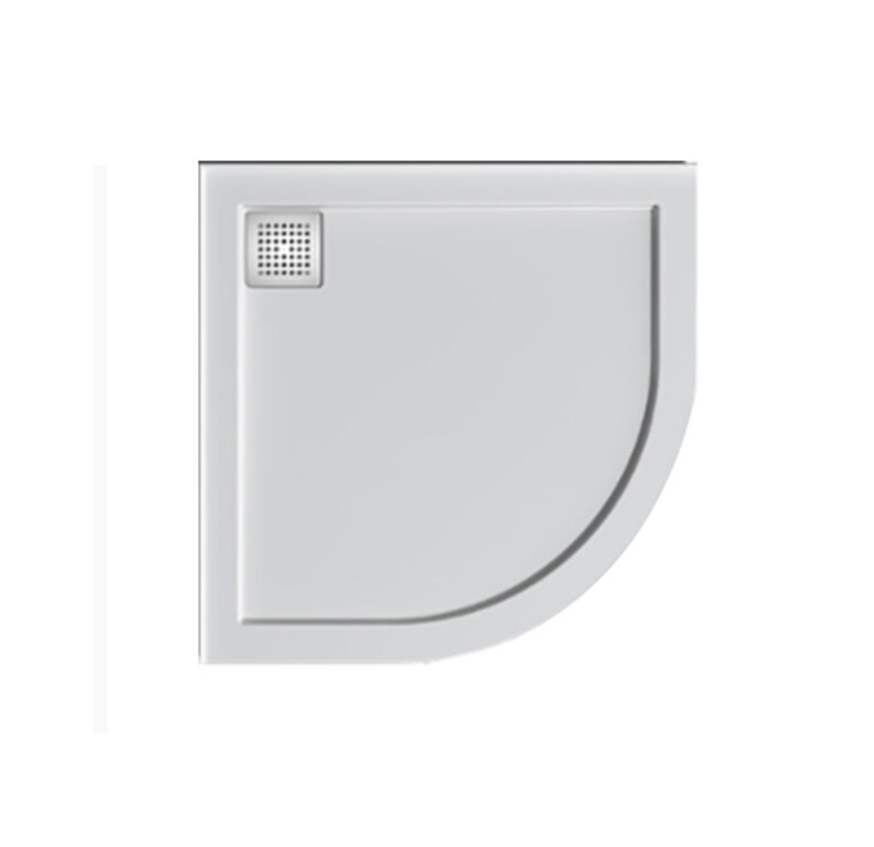 900 x 900 Curved Corner Rear Outlet Shower Base