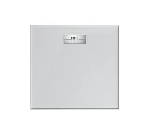 900 x 900 POLYMARBLE Rear Outlet Shower Base