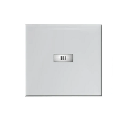 900 x 900 POLYMARBLE Centre Outlet Shower BaseOutlet Shower Base