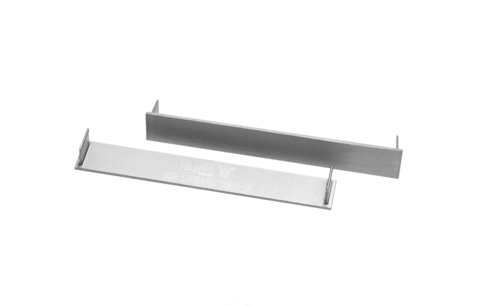 300mm Brushed Silver 100mm x 14mm Grate