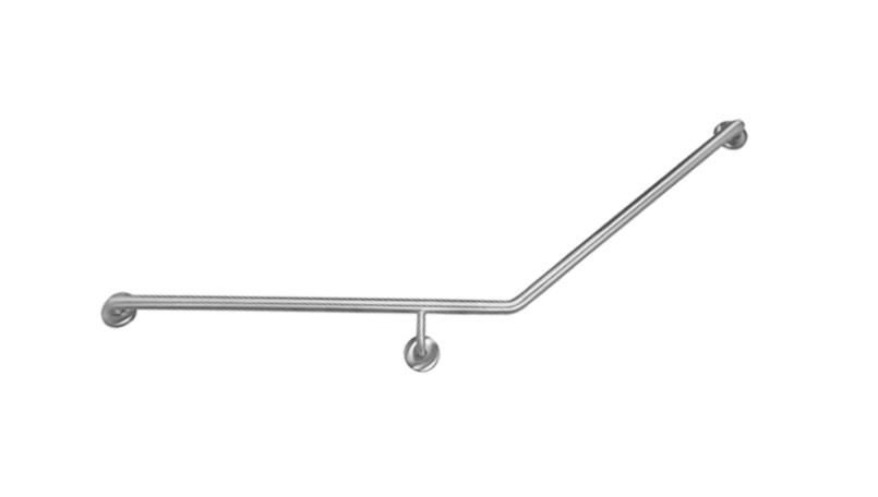 Brushed Stainless MOBI CARE Curved Grab Rail Right Hand