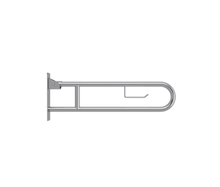 Brushed Stainless MOBI CARE U Shape Folding Grab Rail
