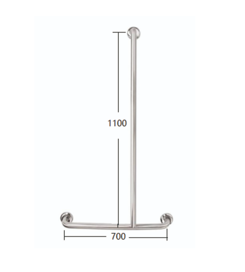 Brushed Stainless TPG19R Shower Rail