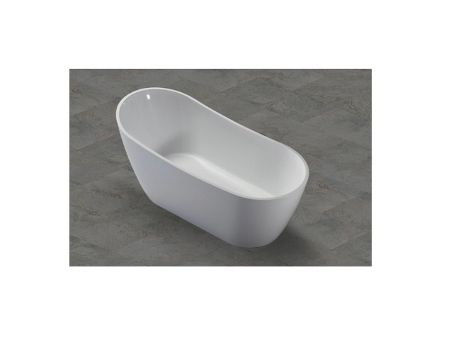 NOVAL 1700 FREESTANDING GLOSS WHITE OVAL CURVED