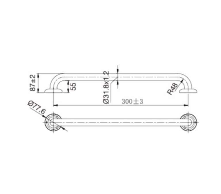 MOBI CARE 300mm Grab Rail