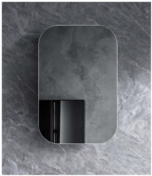 600mm x 900mm ERIC Shaving Mirror Cabinet Matte White