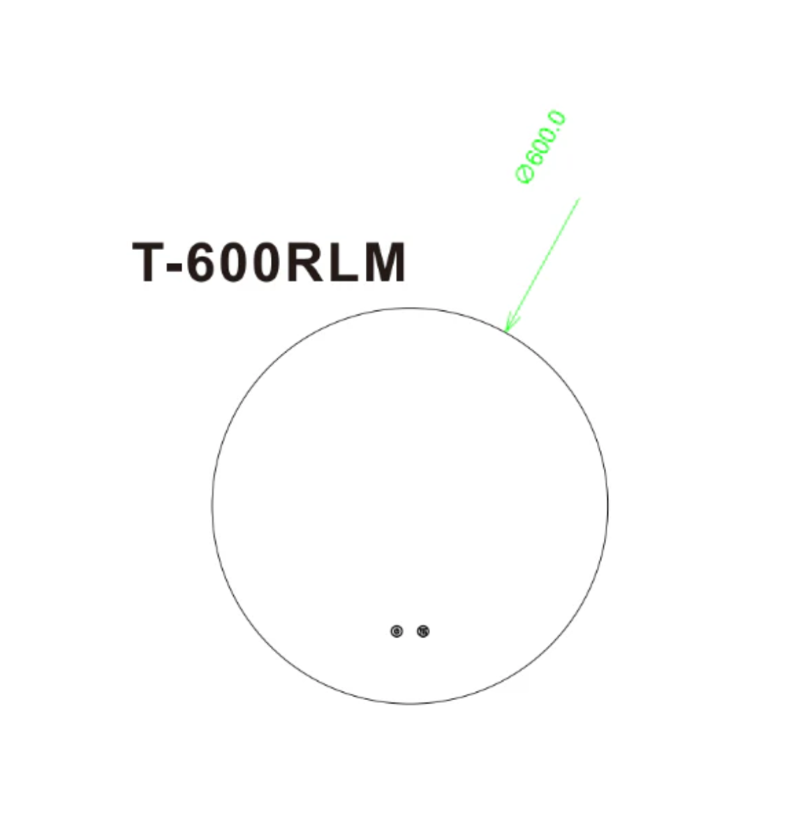 600mm Round 3 Color Lighting Backlit LED Mirror Touch Sensor Switch