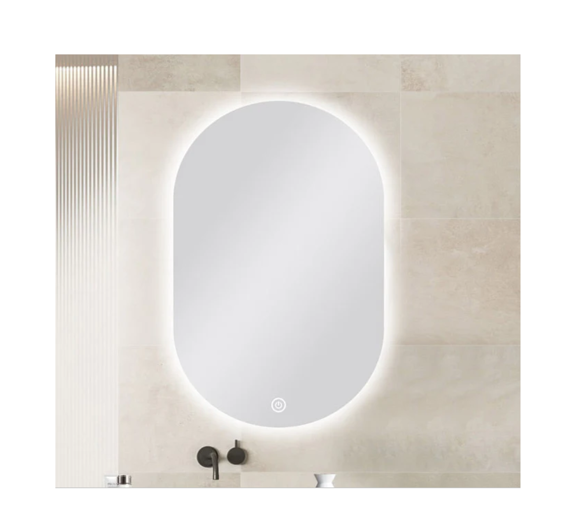 600 X 900MM Frameless Oval Back-lit Carysil LED Mirror