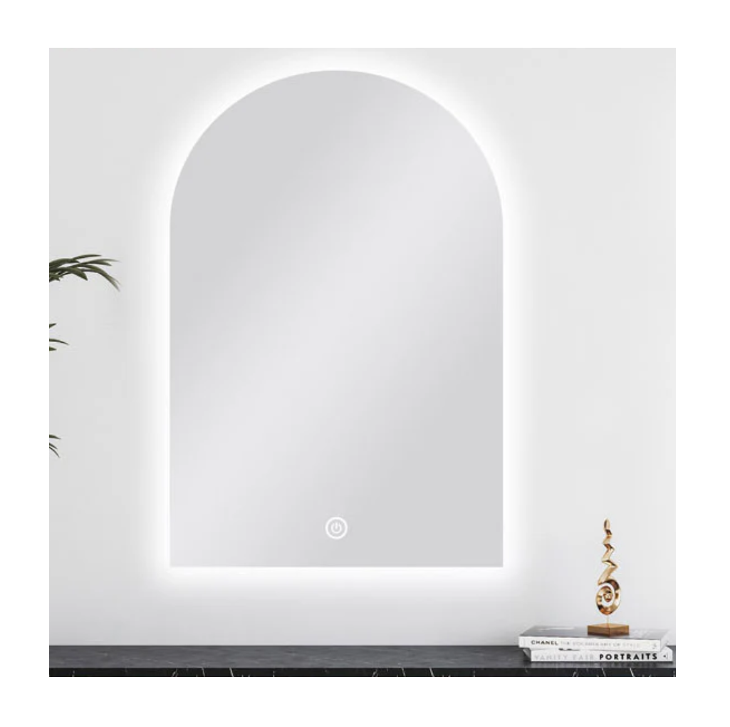 600 X 900 MM ARCHED SHAPE Frame-less Back-Lit Carysil LED Mirror