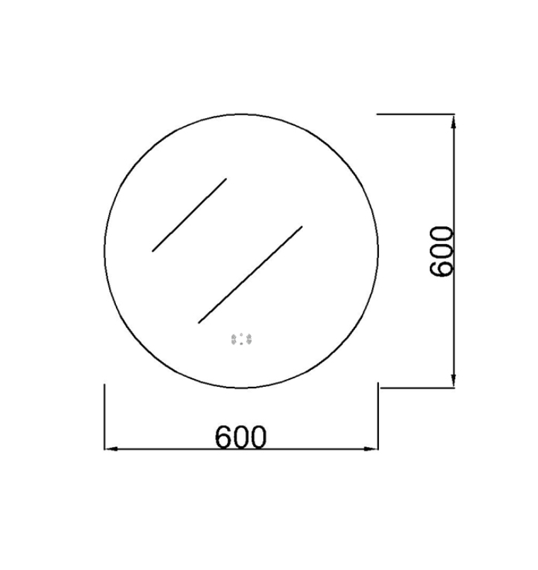 750mm ROUND LED FRAMELESS MIRROR
