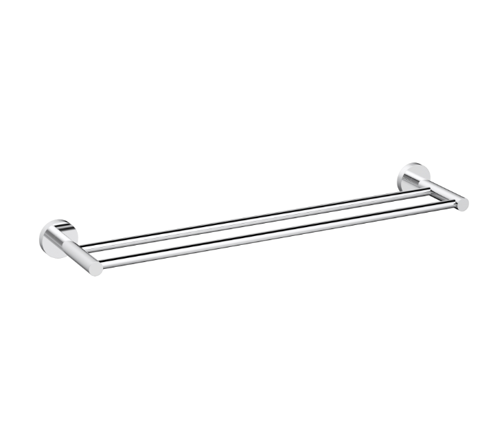 Nouveau Round Slimline Double Towel Rail 600mm - Available in 6 colours
