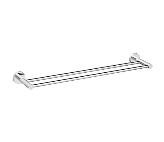 Nouveau Round Slimline Double Towel Rail 600mm - Available in 6 colours
