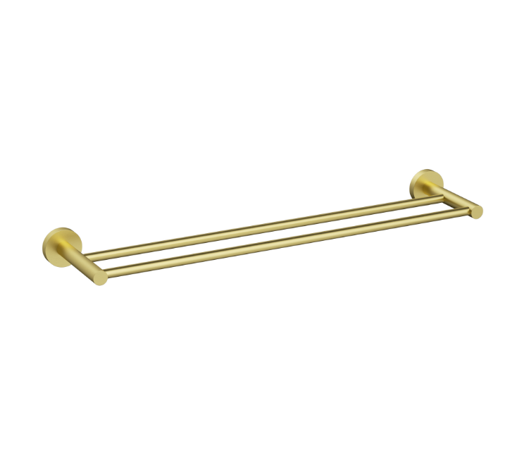 Nouveau Round Slimline Double Towel Rail 600mm - Available in 6 colours