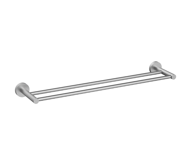 Nouveau Round Slimline Double Towel Rail 600mm - Available in 6 colours