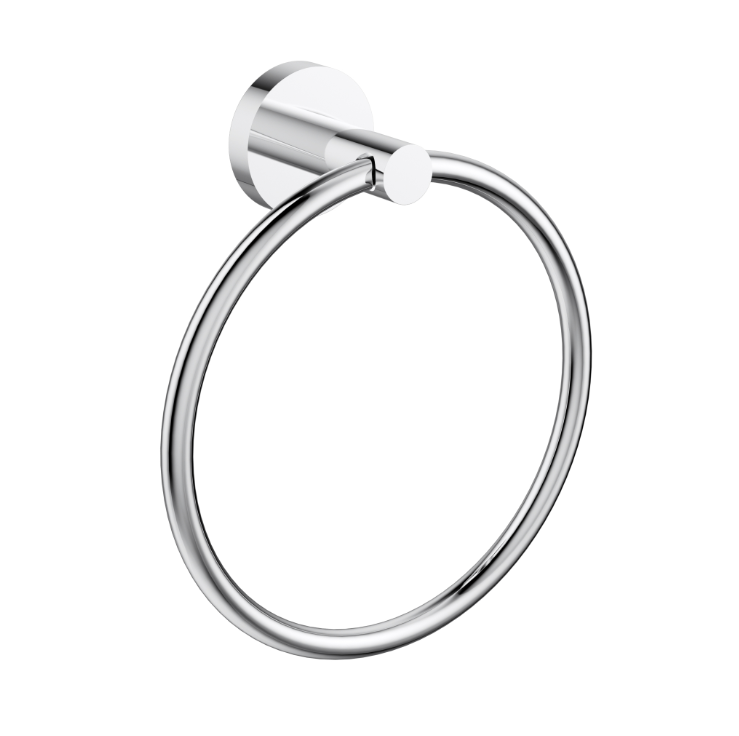 Nouveau Round Slimline Towel Ring - Available in 6 colours