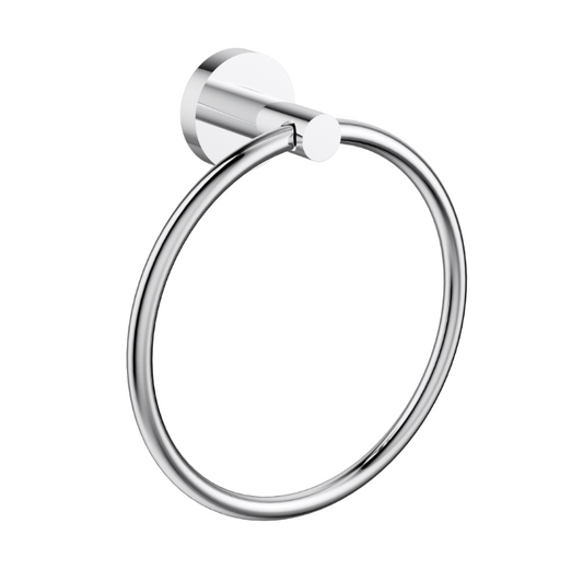 Nouveau Round Slimline Towel Ring - Available in 6 colours