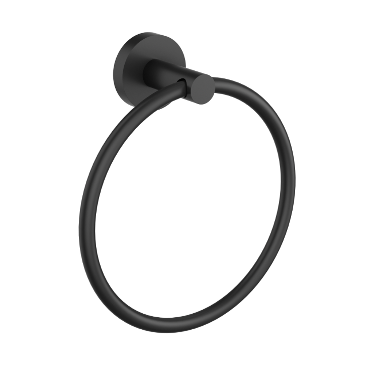 Nouveau Round Slimline Towel Ring - Available in 6 colours