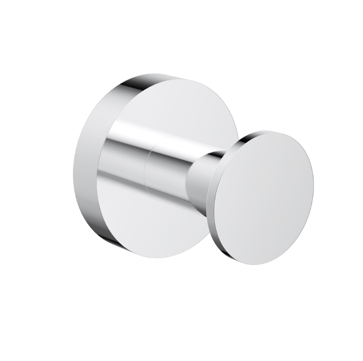 Nouveau Round Slimline Robe Hook - Available in 6 colours