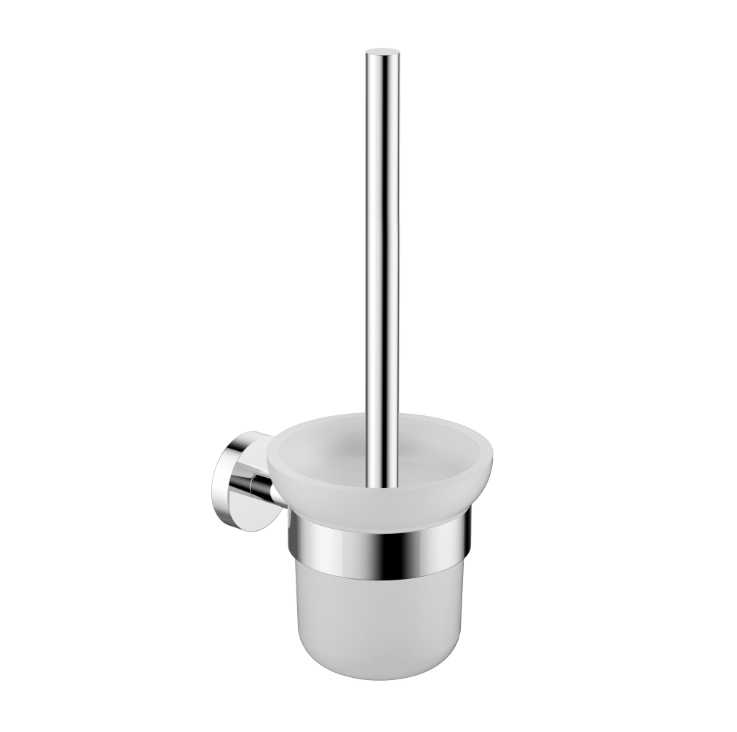 Nouveau Round Slimline Toilet Brush with Wall Holder - Available in 6 colours